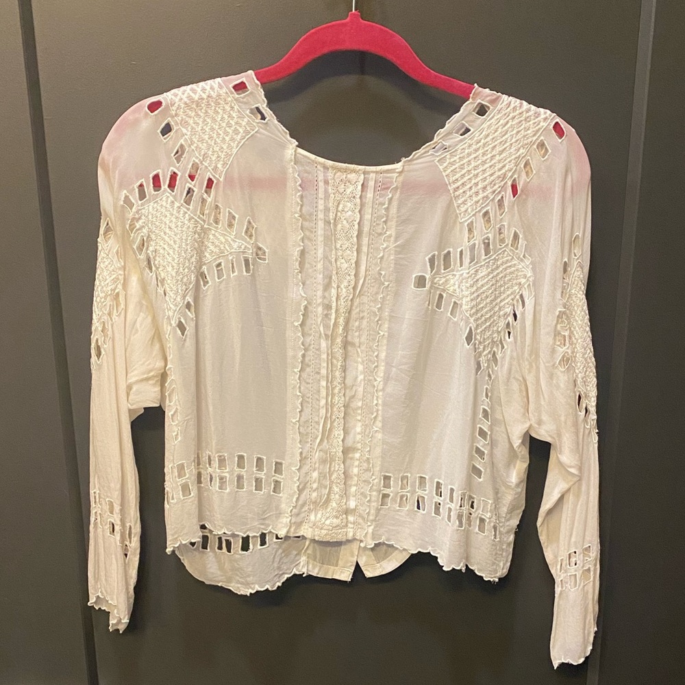Tularosa White Eyelet Blouse